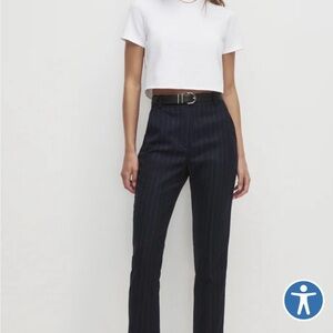 NWT Favorite Daughter Navy Pinstripe Pants